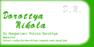 dorottya mikola business card